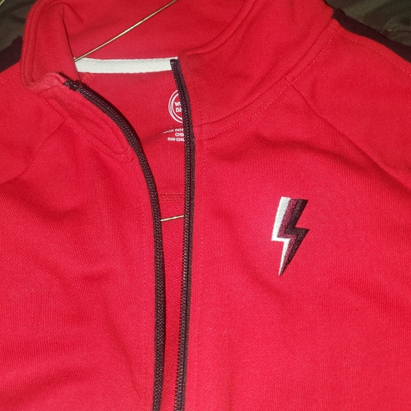 Red zip up long sleeve, u isex, wonder nation sz 12 youth, new - Picture 2 of 4
